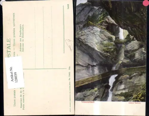128039,Lauterbrunnen Trümmelbach Untere Gallerie Ansicht Wasserfall Klettersteig Kt. Bern