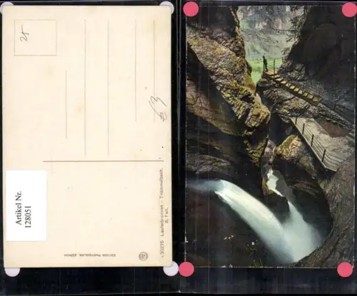 128051,Lauterbrunnen Trümmelbach Ansicht Wasserfall Klettersteig Kt. Bern