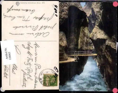 128065,Aareschlucht Meiringen Ansicht Klettersteig Kt. Bern