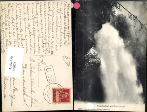 128078,Giessbachfall a. Brienzersee Ansicht Wasserfall 1927 Kt. Bern