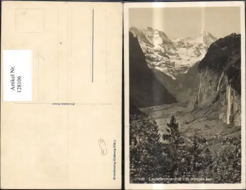 128106,Lauterbrunnental v. Wengen aus Ansicht Kt. Bern
