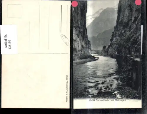 128110,Aareschlucht b. Meiringen Ansicht Kt. Bern