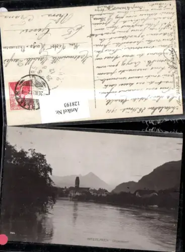 128193,Interlaken Unterseen Ansicht 1912 Kt. Bern