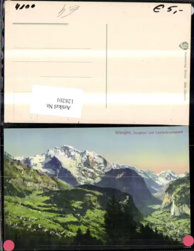128201,Wengen Jungfrau u. Lauterbrunnental Ansicht Kt. Bern