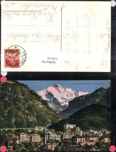 128218,Interlaken u. Jungfrau Ansicht 1927 Kt. Bern
