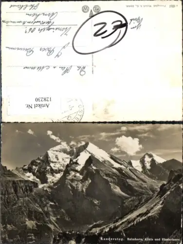 128230,Kandersteg Balmhorn Alteis u. Rinderhorn Ansicht Kt. Bern