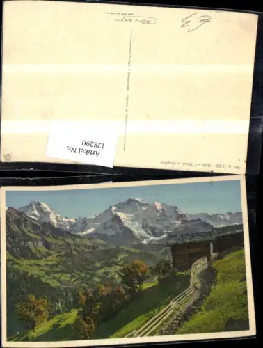 128290,Blick auf Mönch u. Eiger Bergansicht Kt. Bern
