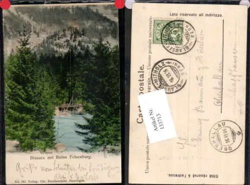 133713,Blausee Ruine Felsenburg Meyringen Berner Oberland Kandergrund Bern Kt