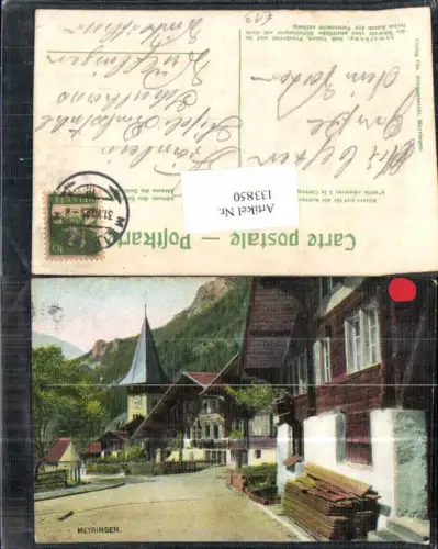 133850,Meiringen Meyringen Reliefkarte Strassenkarte Präge Kt Bern