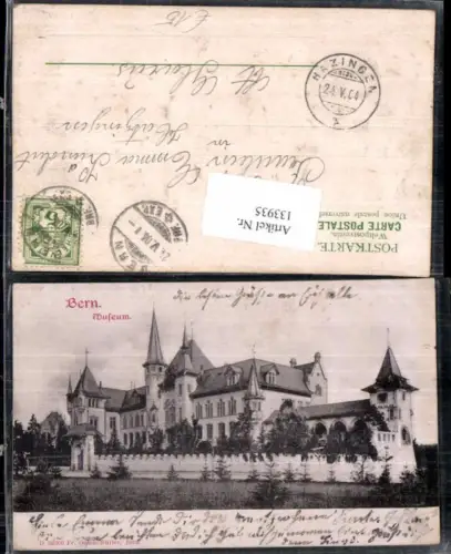 133935,Bern Museum Reliefkarte Präge AK