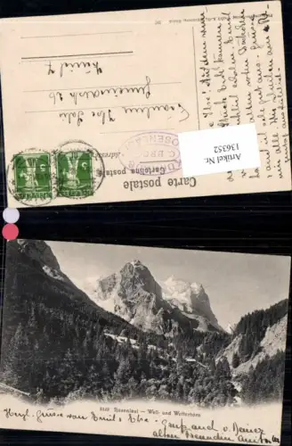 136352,Rosenlaui Well und Wetterhorn Schattenhalb Meiringen Interlaken Kt Bern