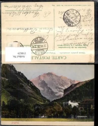 154829,Jungfrau Interlaken Grindelwald Bern 1906 Kt Bern