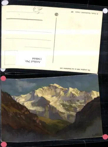 154844,Jungfrau v. Interlaken aus Künstler Ak sign E Hovel pub E Goetz 507