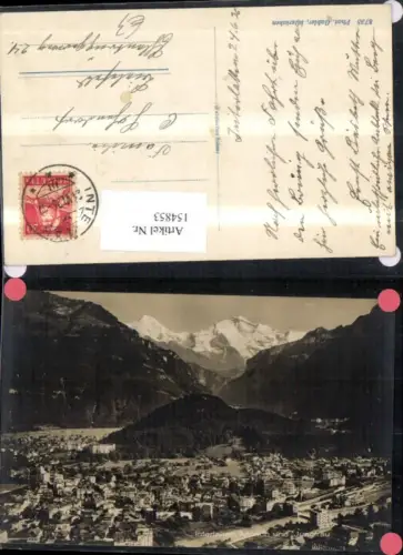 154853,Interlaken Mönch u. Jungfrau 1926 Kt Bern