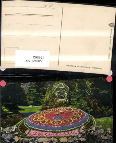 154862,Interlaken Blumenuhr i. Kurgarten Kt Bern
