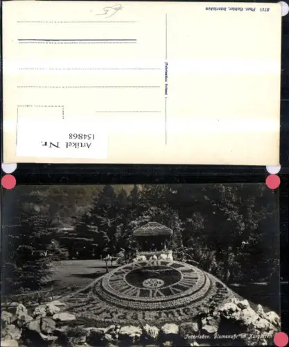154868,Interlaken Blumenuhr i. Kurgarten Kt Bern