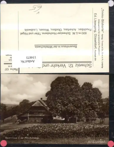 154875,Bauernhaus i. d. Mittelschweiz pub Trinks Co Reihe 137 Bild 10 Kt Bern