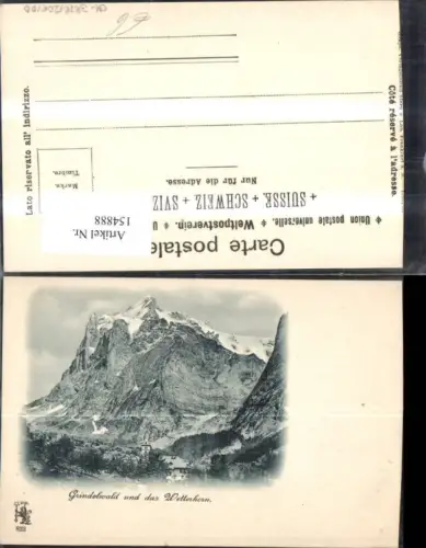 154888,Grindelwald u. d. Wetterhorn Kt Bern