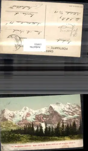 154921,Wengernalp Eiger Mönch u. Jungfrau Meiringen Interlaken 1908 Kt Bern