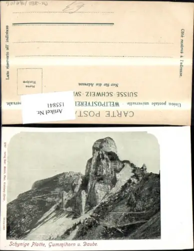 155841,Schynige Platte Gummihorn u. Daube Gipfelansicht Interlaken Wilderswil Kt Bern