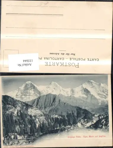 155844,Schynige Platte Eiger Mönch u. Jungfrau Interlaken Wilderswil Kt Bern