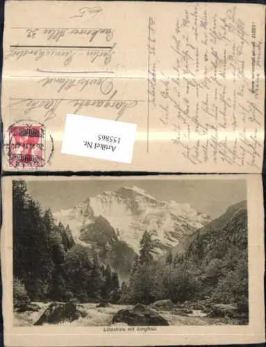 155865,Lütschine u. d. Jungfrau Interlaken 1914 Kt Bern