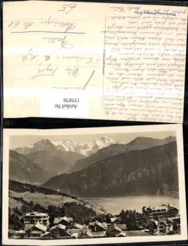 155870,St Beatenberg Thunersee m. Jungfraugruppe Thun Kt Bern