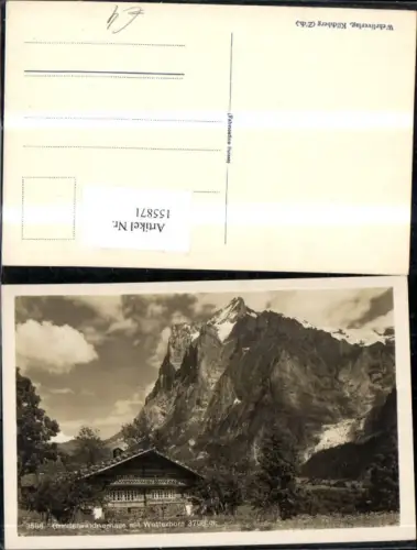 155871,Grindelwaldnerhaus m. Wetterhorn Grindelwald Kt Bern