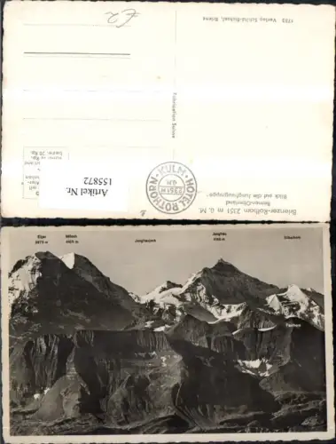 155872,Brienzer Rothorn Berner Oberland Blick a. d. Jungfraugruppe Sörenberg Brienz Gipfelkarte Kt Bern