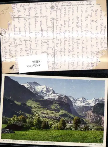 155876,Wengen geg. d. Jungfrau u. d. Breithorn Kt Bern