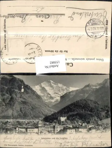 155882,Interlaken u. d. Jungfrau 1904 Kt Bern
