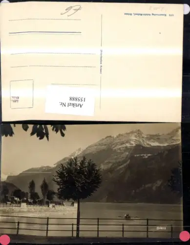 155888,Brienz Brienzersee Ansicht m. Ruderboot Kt Bern