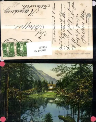 155891,Blausee m. Pension Lac Bleu 1912 Kandergrund Kt Bern