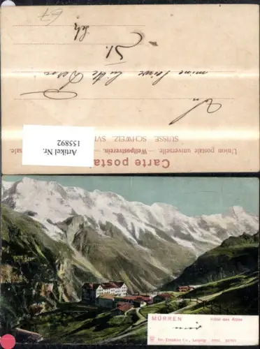 155892,Mürren Hotel d. Alpes Kt Bern