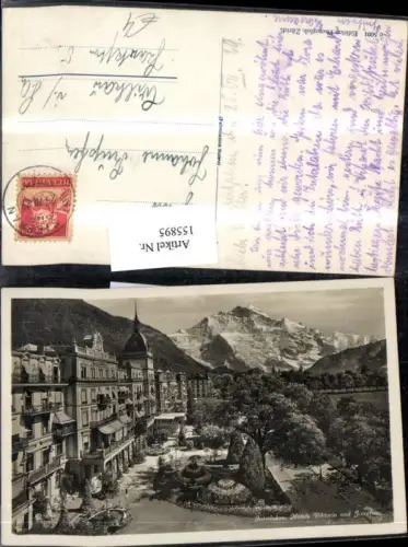 155895,Interlaken Hotels Viktoria u. Jungfrau 1927 Kt Bern