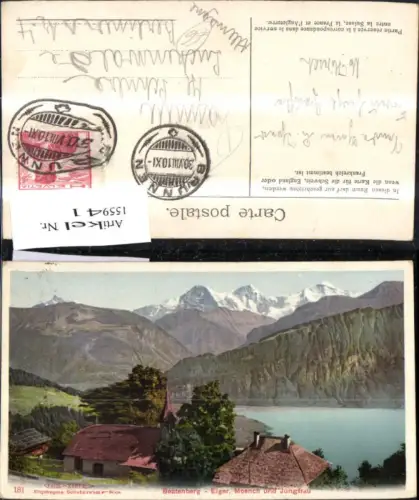 155941,Beatenberg Eiger Mönch u. Jungfrau 1910 Kt Bern