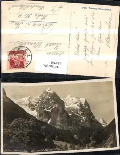 155943,Rosenlaui Well u. Wetterhorn 1929 Kt Bern