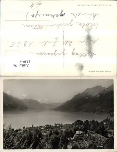 155948,Brienz Blick a. d. See Brienzersee 1935 Kt Bern