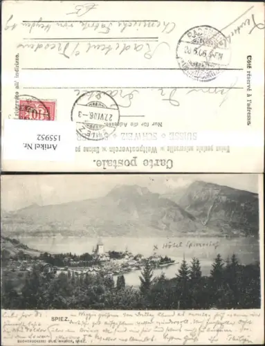 155952,Spiez Thunersee 1906 Kt Bern
