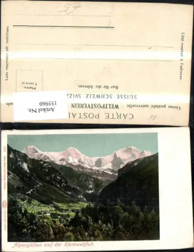 155960,Alpenglühen a. d. Heimwehfluh Kt Bern