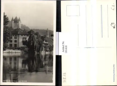 191418,Thun Aare u. Schloss Partie Kt Bern