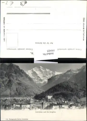 191425,Interlaken Teilansicht u. d. Jungfrau Kt Bern