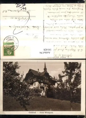 191428,Goldiwil b. Thun Hotel Waldpark Kt Bern