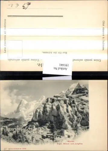 191441,Mürren Eiger Mönch u. Jungfau Kt Bern