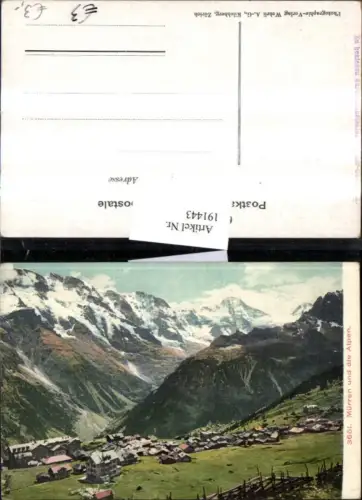 191443,Mürren Totale u. d. Alpen Kt Bern
