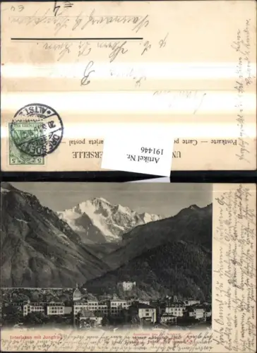 191446,Interlaken Teilansicht m. Jungfrau Kt Bern