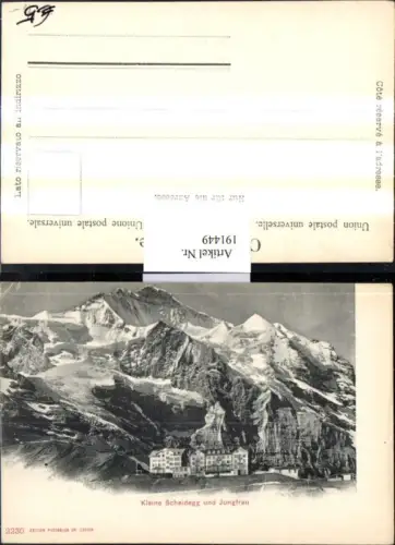 191449,Kleine Scheidegg u. Jungfrau Kt Bern