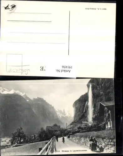 191456,Straße in Lauterbrunnen Straßenansicht Wasserfall Kt Bern