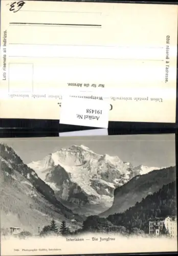 191458,Interlaken Die Jungfrau Kt Bern