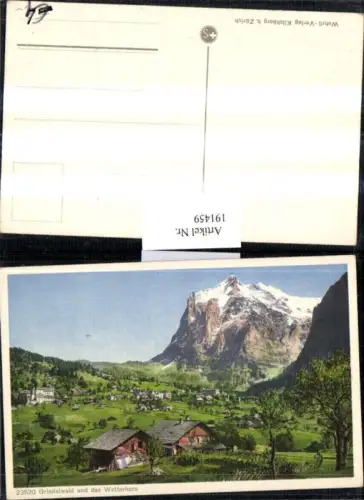 191459,Grindelwald Totale u. d. Wetterhorn Kt Bern